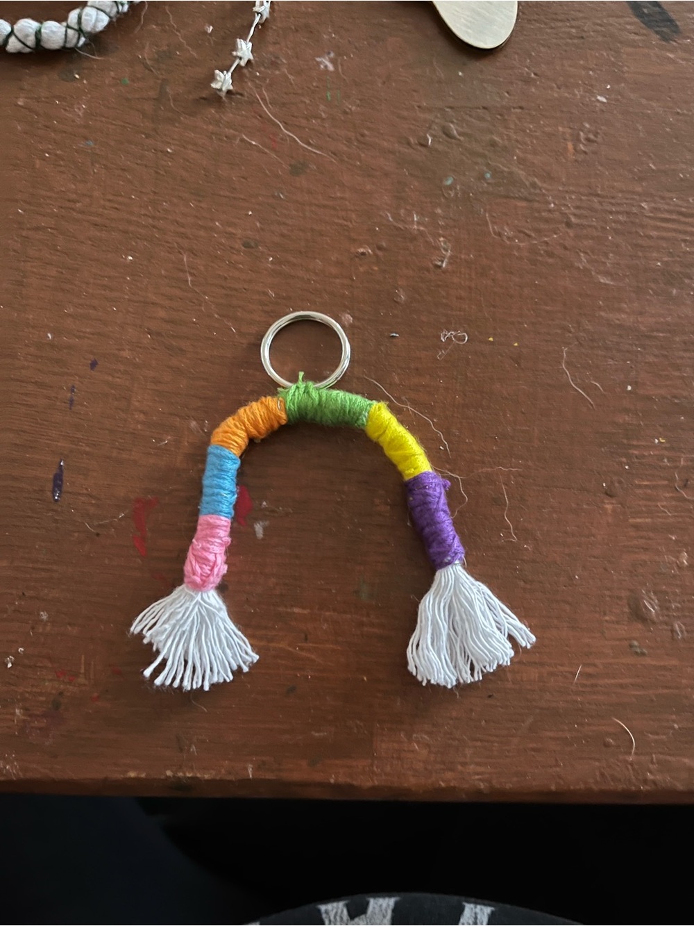 Handmade Rainbow Tassel Keyring